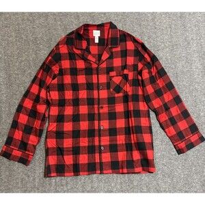Wondershop Target Men's Sleepwear Long Sleeve Plaid Buffalo Red Medium